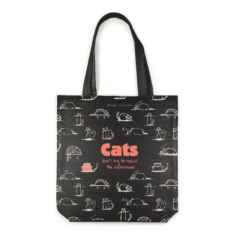 СУМКА-ШОППЕР BLACK "TOON TOWN.CATS" 34х36 см