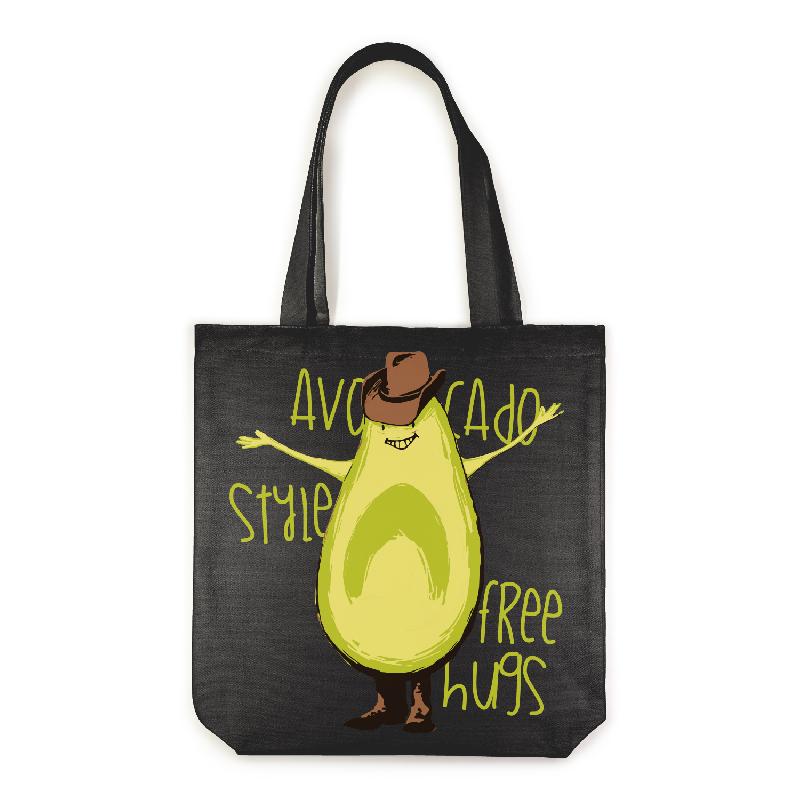 СУМКА-ШОППЕР BLACK "AVOCADO STYLE" 34х36 см