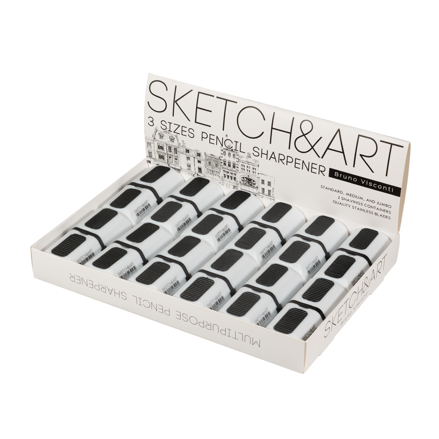 ТОЧИЛКА С 2 КОНТЕЙНЕРАМИ, 3 ОТВЕРСТИЯ "SKETCH&ART"