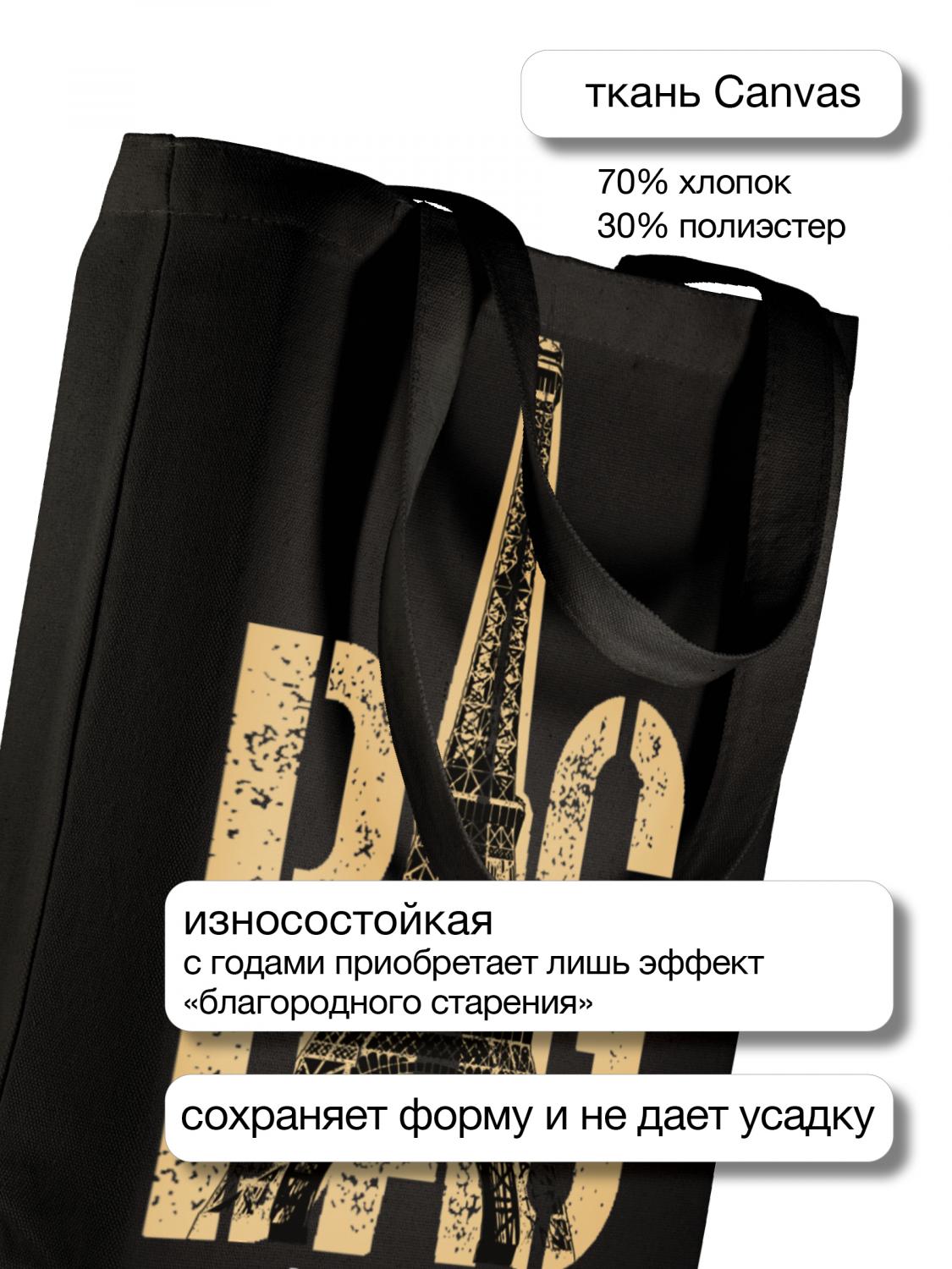 СУМКА-ШОППЕР BLACK "ПАРИЖ" 34х36 см