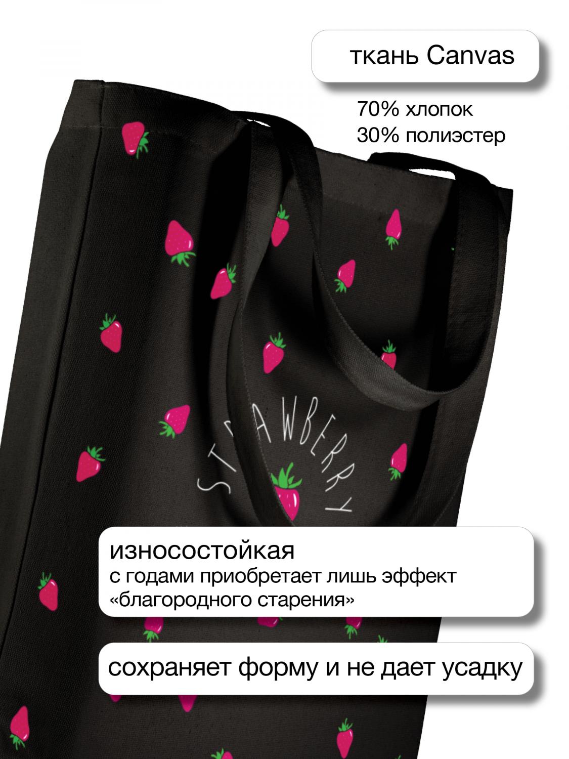 СУМКА-ШОППЕР BLACK "FRUIT RAIN" 34х36 см