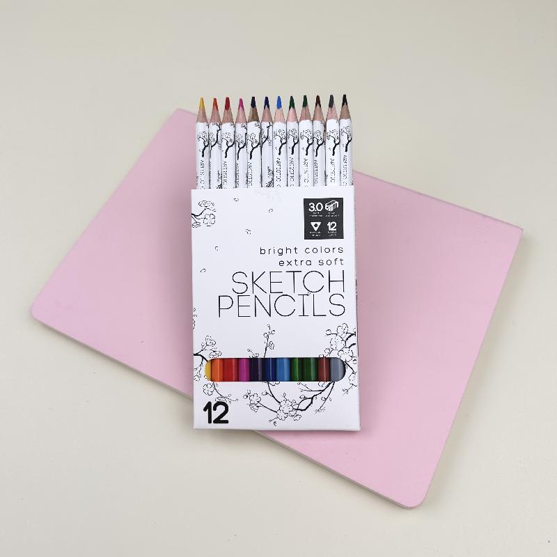 СКЕТЧ КАРАНДАШИ ЦВЕТНЫЕ "SKETCH&ART", 12 ЦВ.