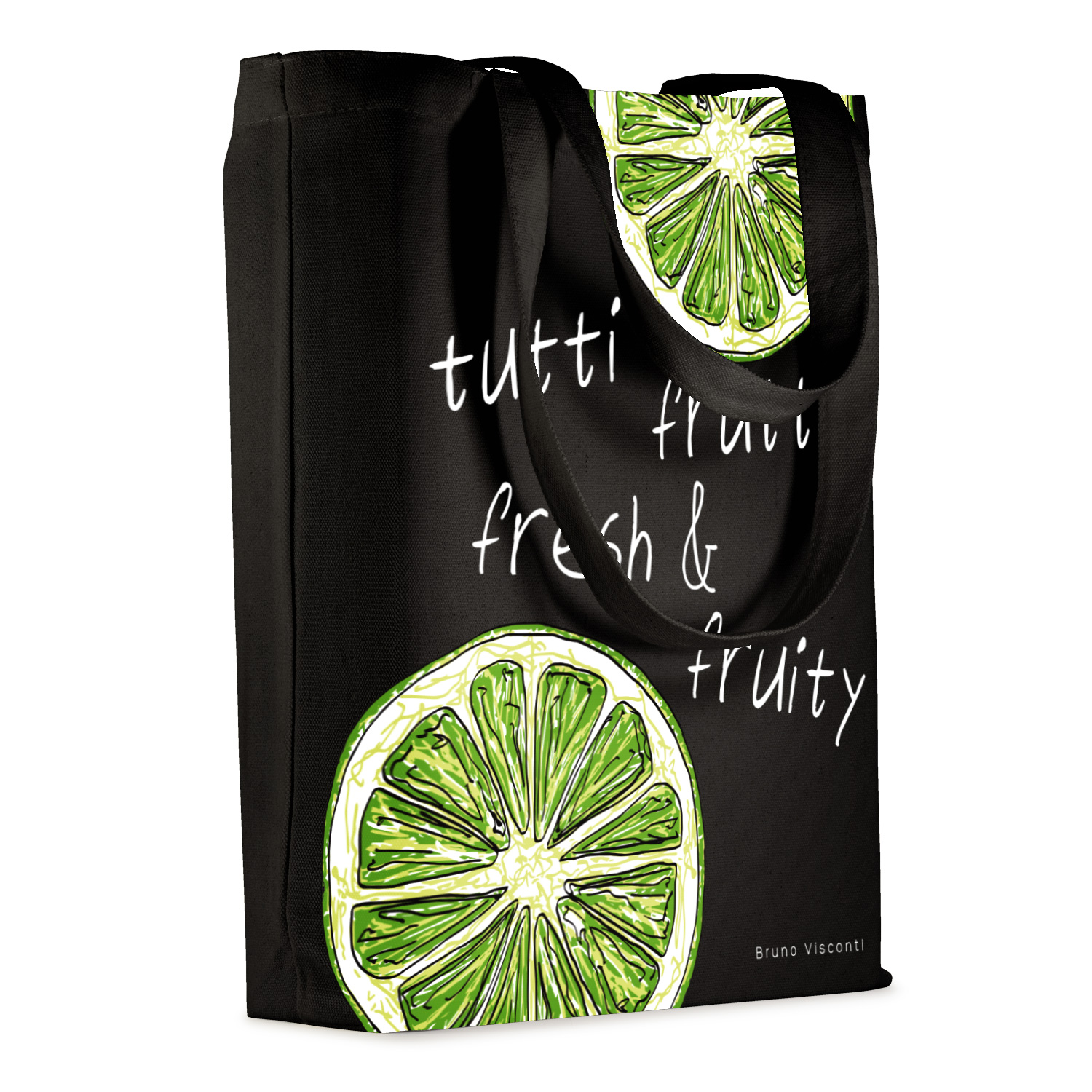 СУМКА-ШОППЕР BLACK "FRESH & FRUITY.ЛАЙМ" 34х36 см