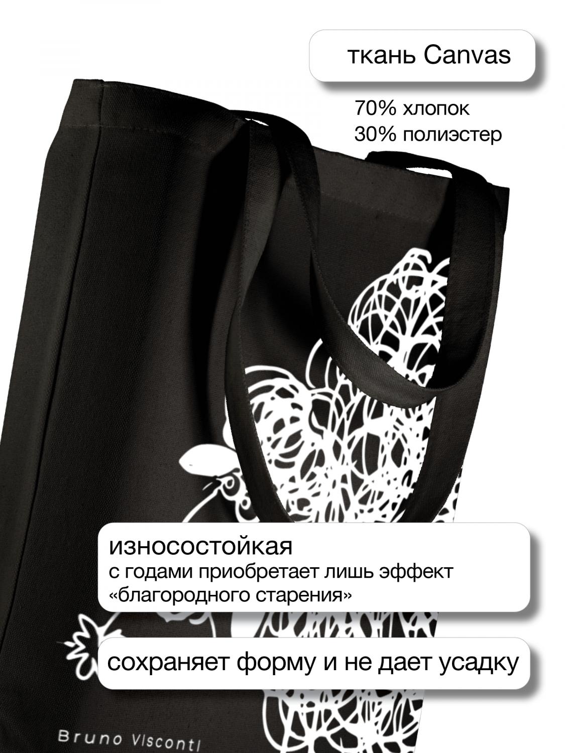 СУМКА-ШОППЕР BLACK "МИЛАЯ ОВЕЧКА" 34х36 см