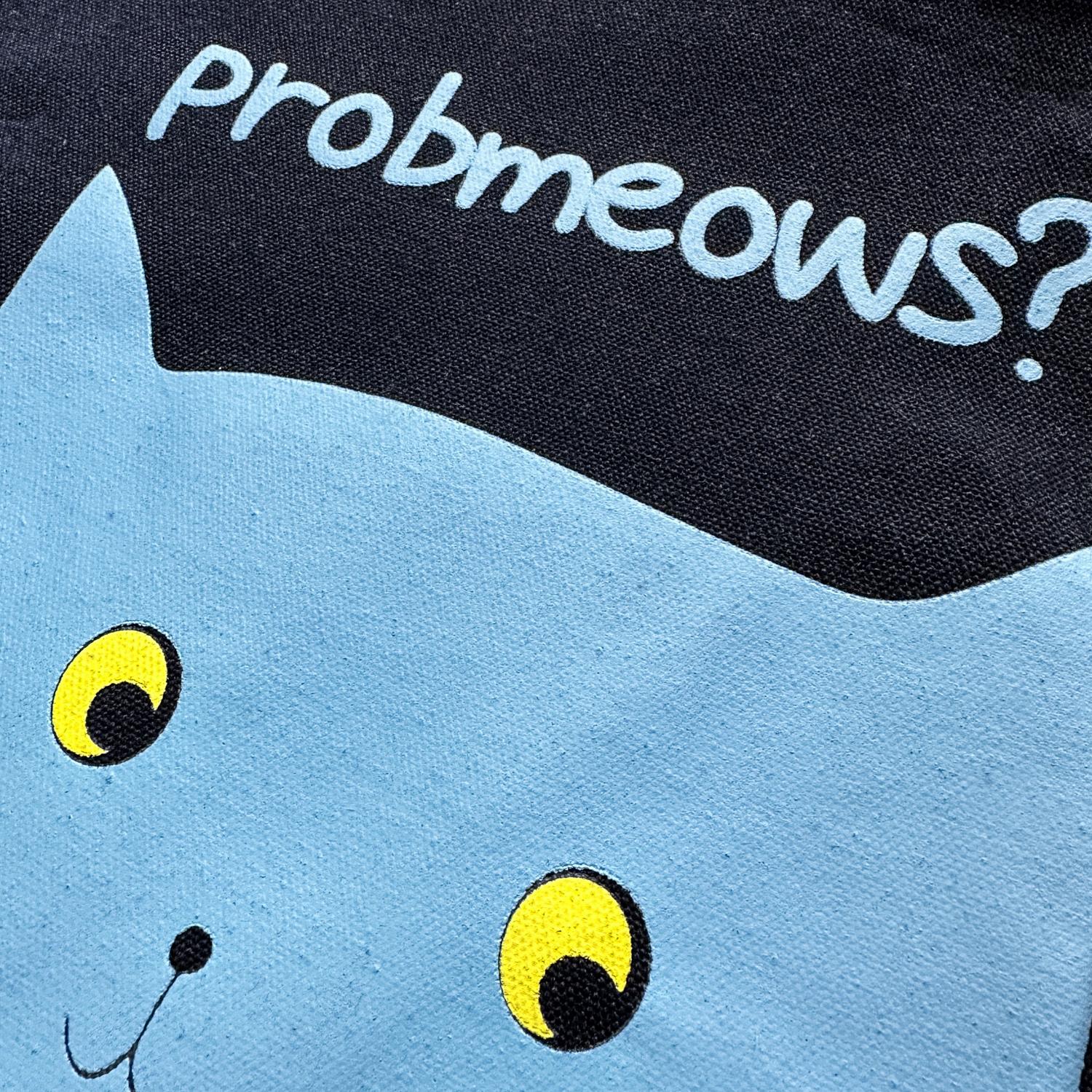 СУМКА-ШОППЕР BLACK "PROBMEOWS" 34х36 см