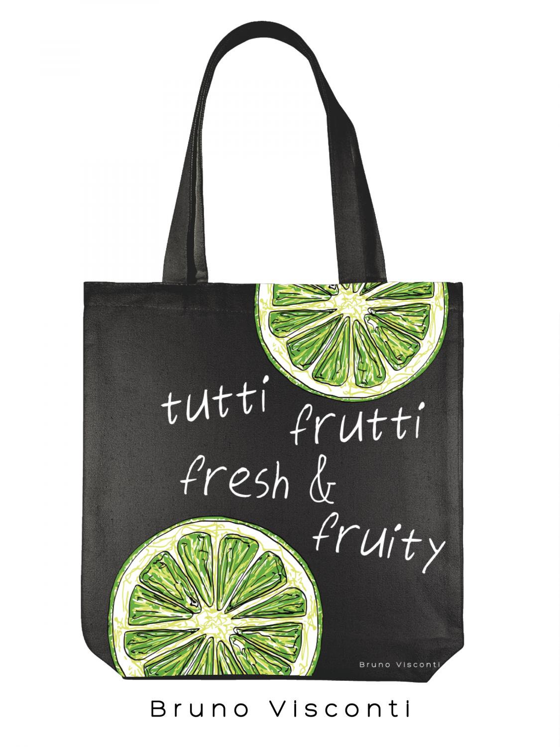 СУМКА-ШОППЕР BLACK "FRESH & FRUITY.ЛАЙМ" 34х36 см