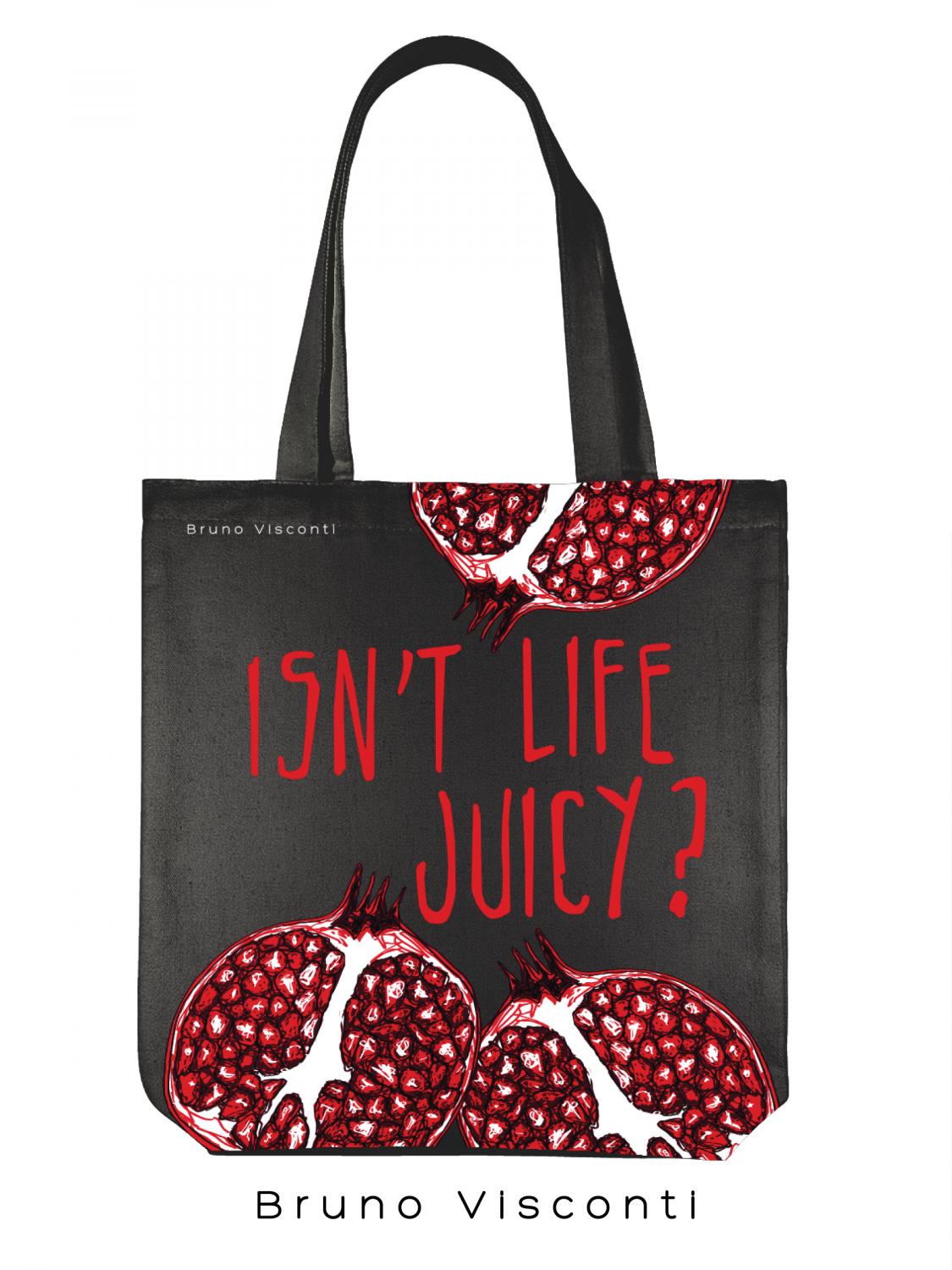 СУМКА-ШОППЕР BLACK "FRESH & FRUITY.ГРАНАТ" 34х36 см