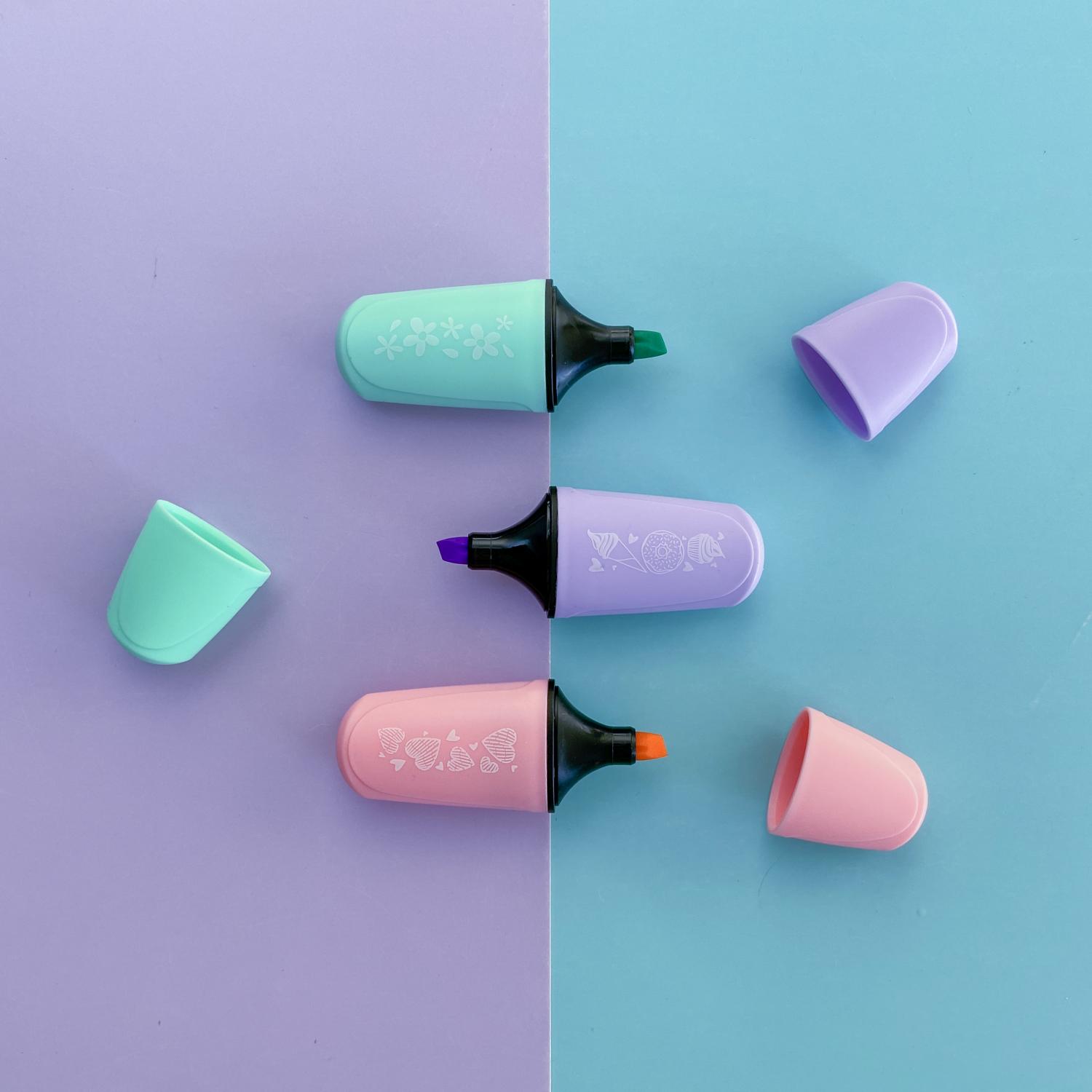 ТЕКСТОВЫДЕЛИТЕЛЬ "LadyMarker Mini", МЯТНЫЙ/РОЗОВЫЙ/СИРЕНЕВЫЙ В ДИСПЛЕЕ