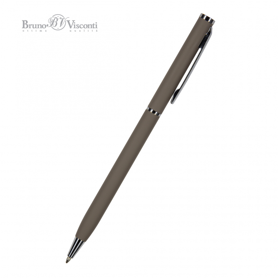 картинка Ручка шариковая автоматическая BrunoVisconti® "PALERMO" цвет корпуса серый 0.7 мм, в тубе Арт. 20-0250/13 от бренда Bruno Visconti