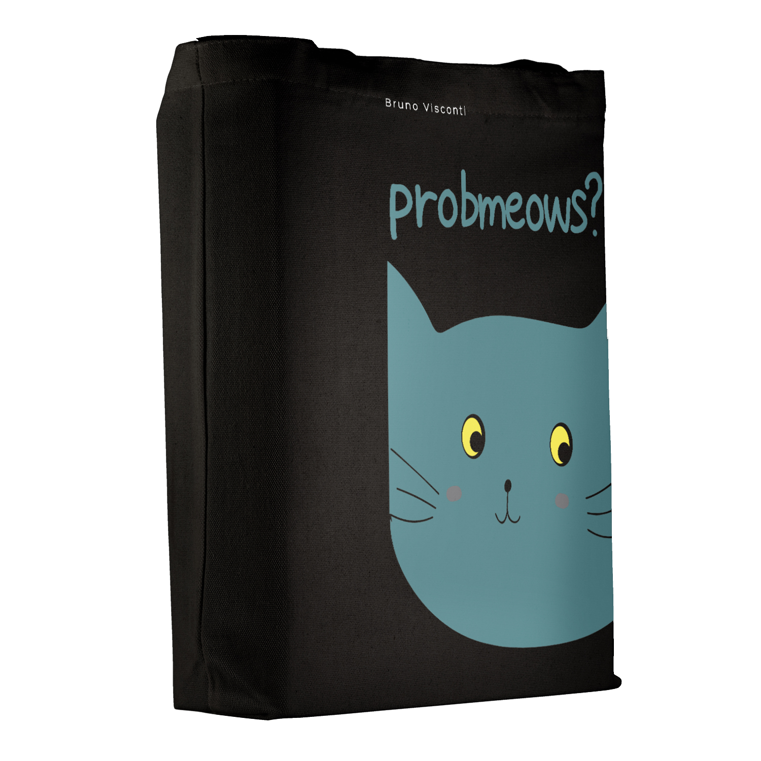 СУМКА-ШОППЕР BLACK "PROBMEOWS" 34х36 см
