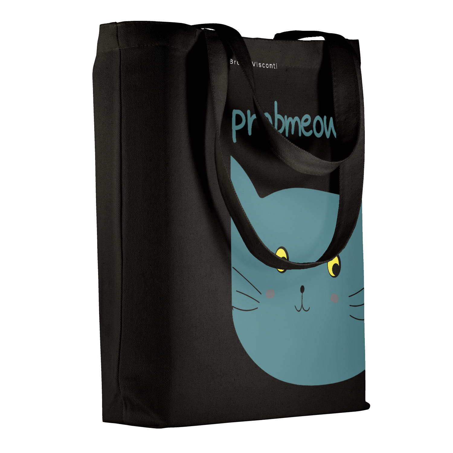 СУМКА-ШОППЕР BLACK "PROBMEOWS" 34х36 см