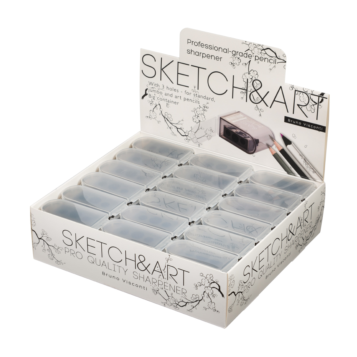 ТОЧИЛКА С КОНТЕЙНЕРОМ  3 ОТВЕРСТИЯ "SKETCH&ART"