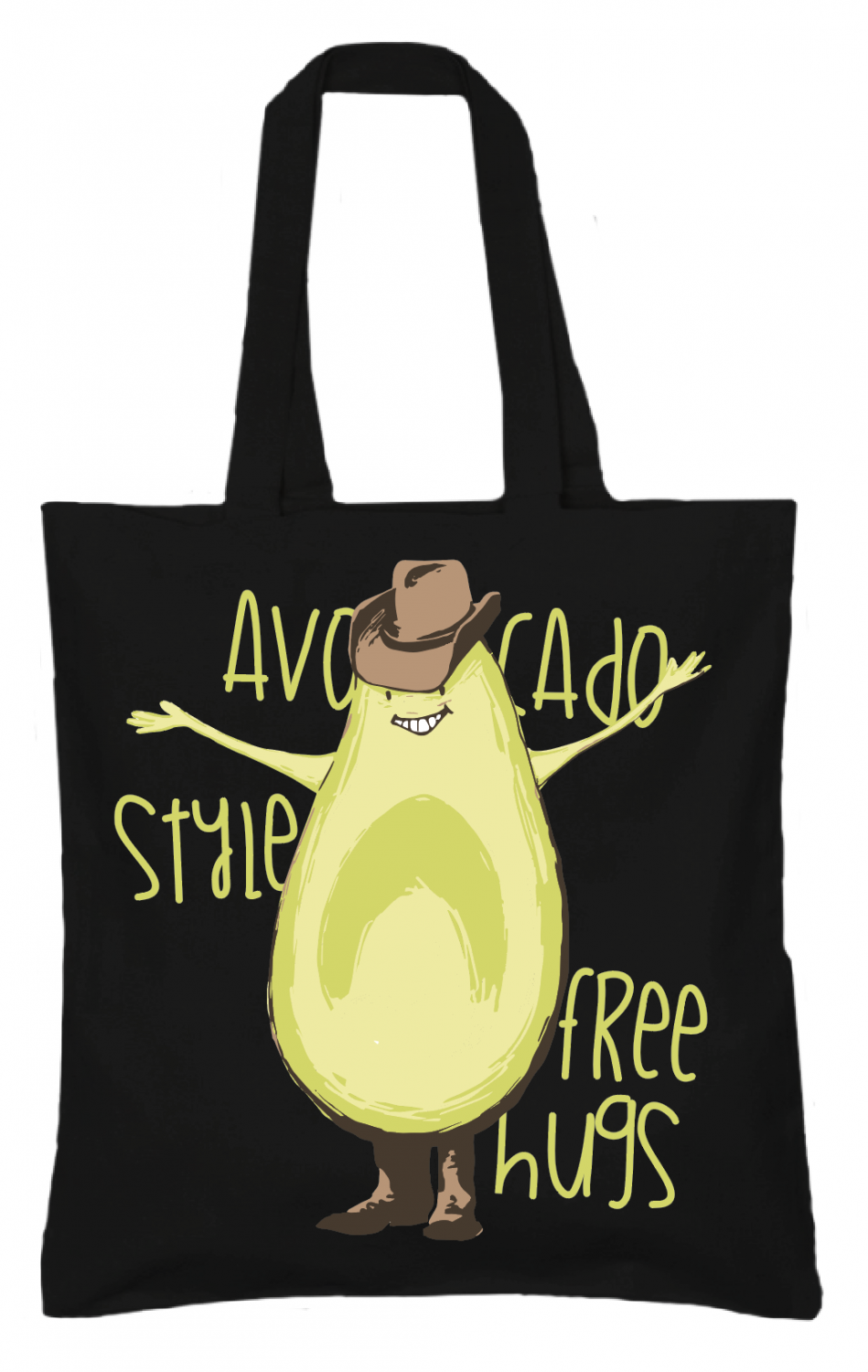 СУМКА-ШОППЕР BLACK "AVOCADO STYLE" 34х36 см