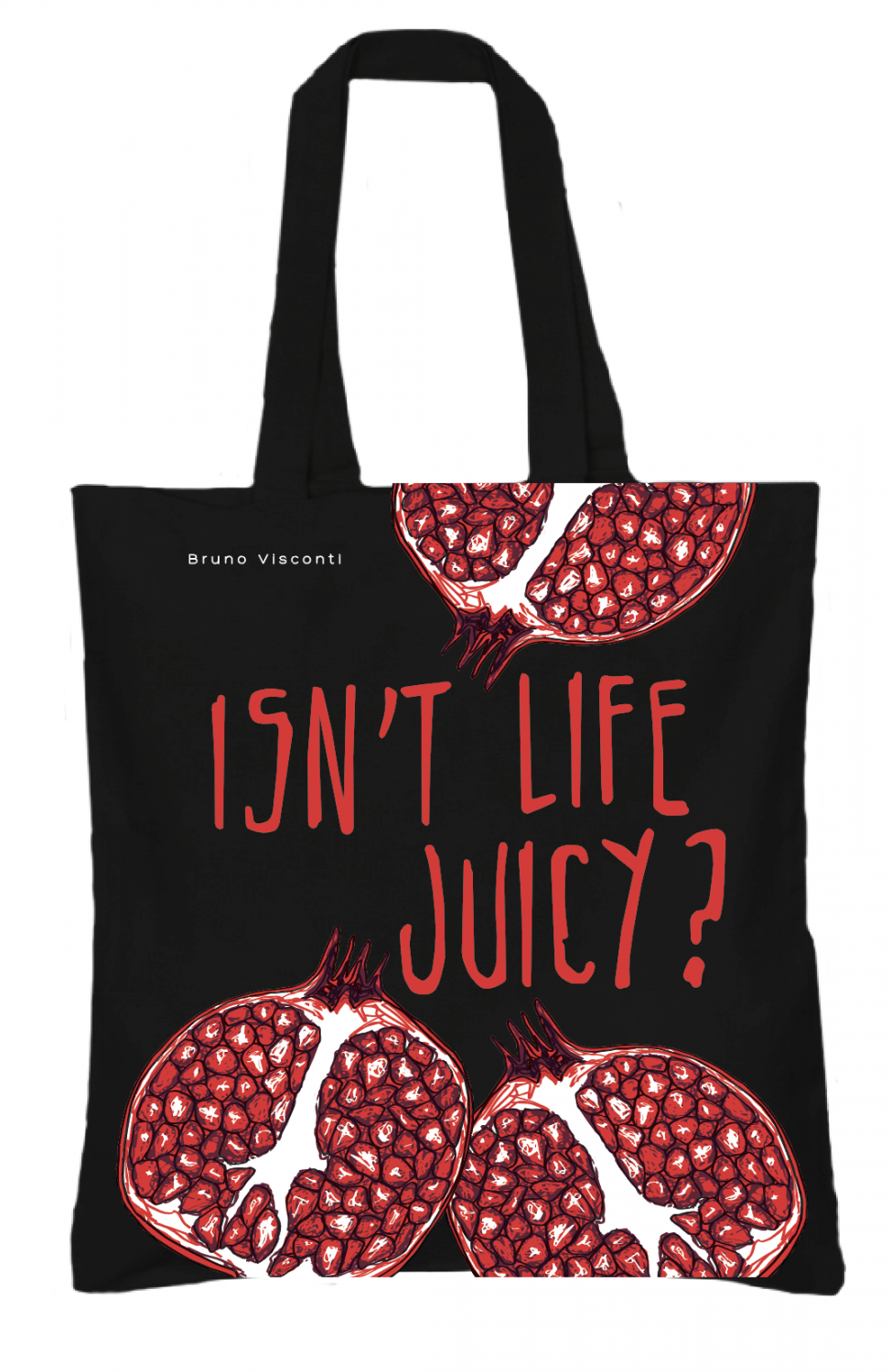 СУМКА-ШОППЕР BLACK "FRESH & FRUITY.ГРАНАТ" 34х36 см
