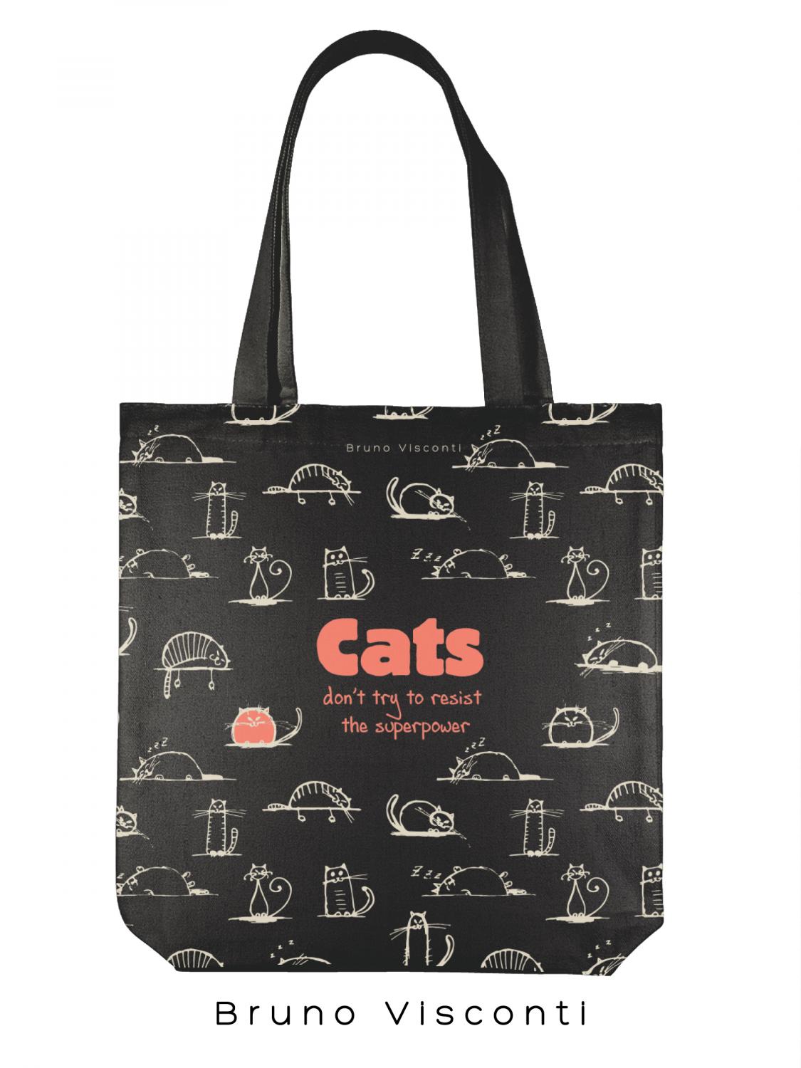 СУМКА-ШОППЕР BLACK "TOON TOWN.CATS" 34х36 см
