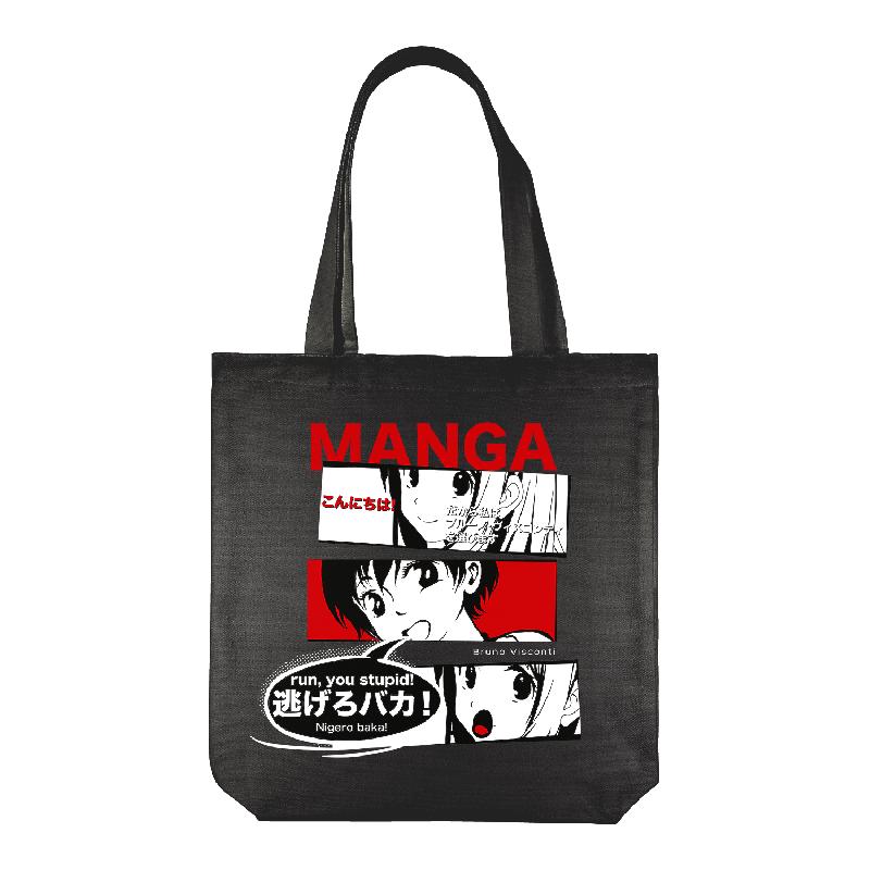 СУМКА-ШОППЕР BLACK "MANGA ANIME" 34х36 см