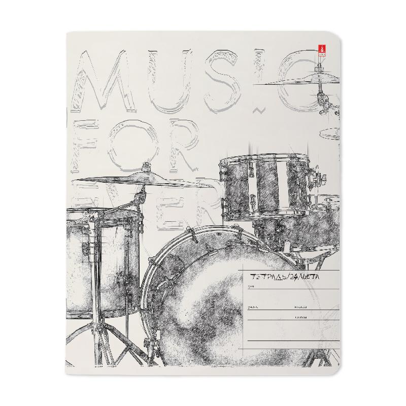 ТЕТРАДЬ 24Л. КЛ. "MUSIC. BLACK&WHITE"