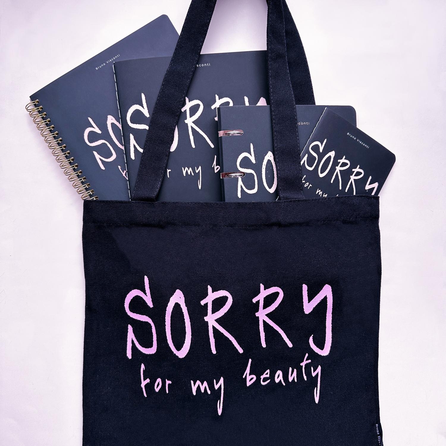 СУМКА-ШОППЕР BLACK "SORRY" 34х36 см