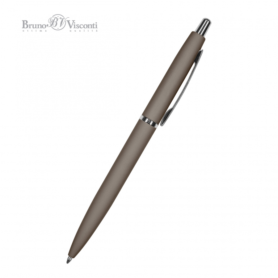 картинка Ручка шариковая автоматическая BrunoVisconti® "SAN REMO" цвет корпуса серый 1 мм, в тубе Арт. 20-0249/05 от бренда Bruno Visconti