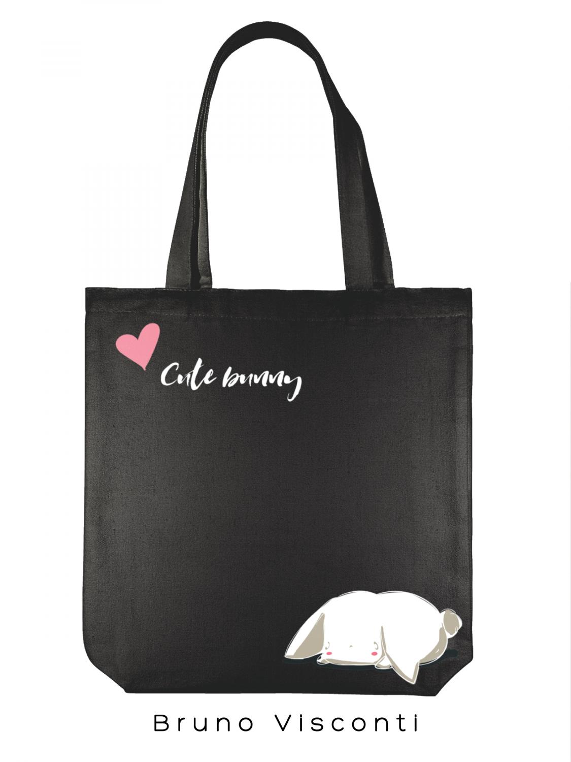 СУМКА-ШОППЕР BLACK "CUTE BUNNY" 34х36 см