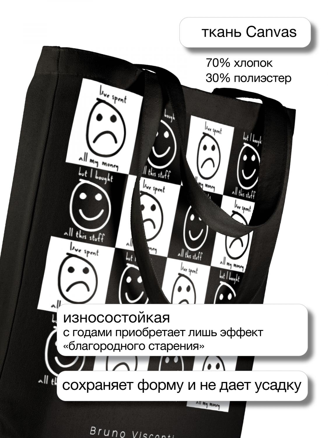 СУМКА-ШОППЕР BLACK "НАСТРОЕНИЕ" 34х36 см